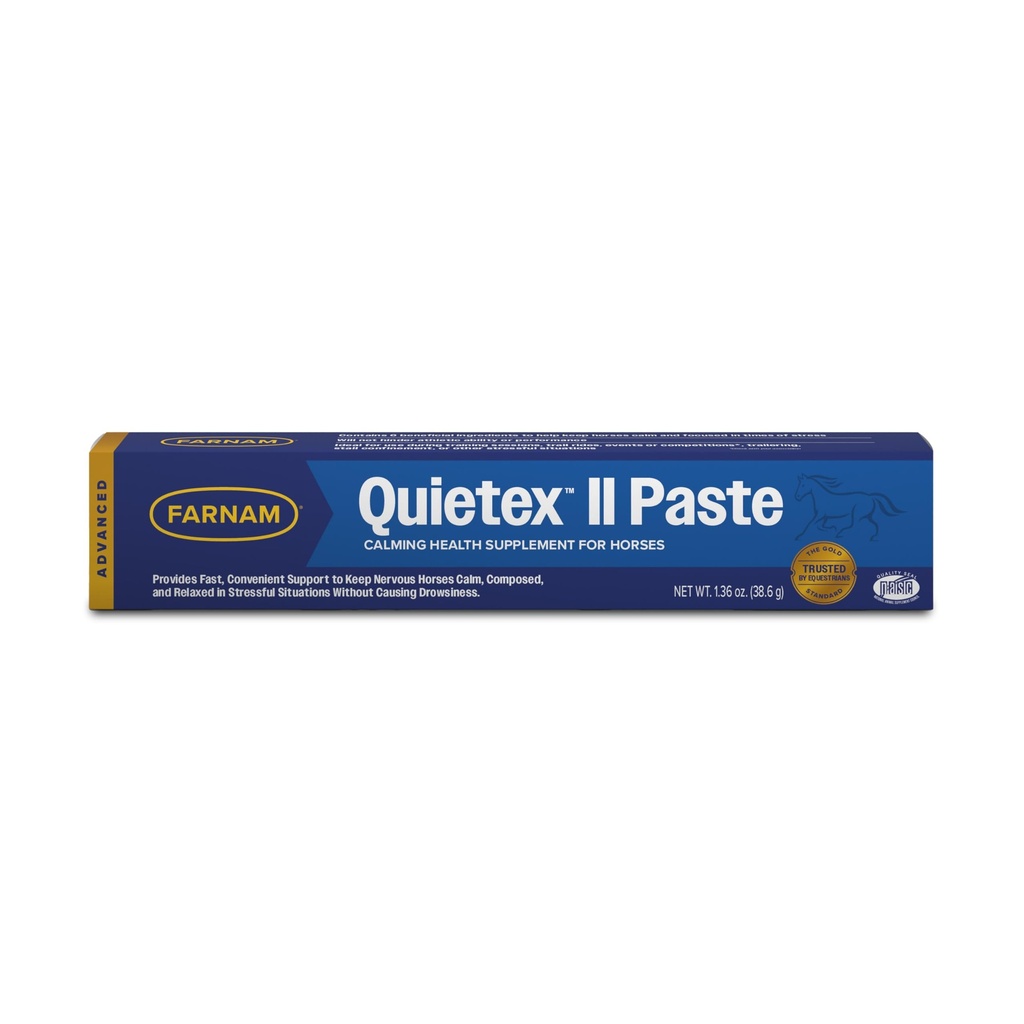 Farnam Quietex II Horse Calming Supplement Paste für Pferde, Hilft das Nervenverhalten zu verwalten und Pferde ruhig zu halten & komponiert in stressigen Situationen, 32.5 ml Spritze