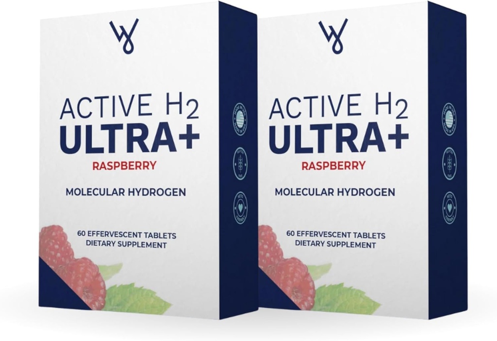 Tablet acqua idrogeno attivo H2 Ultra+, lampone naturale. Ottimizzare la salute, l'immunità di supporto e gli antiossidanti di equilibrio con i benefici dell'idrogeno molecolare 120 Serve