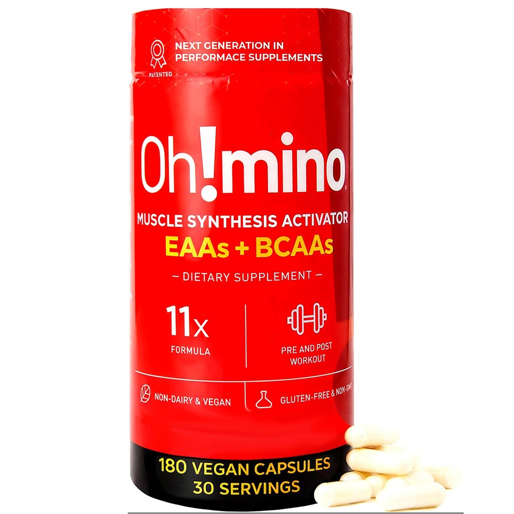 Supplément aux acides aminés essentiels. Capsules caféinés. Tous les 9 AEA, BCAA et l'Amino parfait pour les entraînements, Amino Energy, et pour construire le muscle, et récupérer plus rapide.