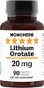 Lithium Orotat 20 mg Elemental Lithium pro Kapsel - 90 Vegetarische Kapseln