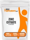 BulkSupplements.com Zink-Zitrat-Pulver - Zink-Ergänzungen, Mineral-Ergänzung, für Immununterstützung - Glutenfrei, 100mg pro Servierung, 500g (1.1 lbs) (Pack von 1)