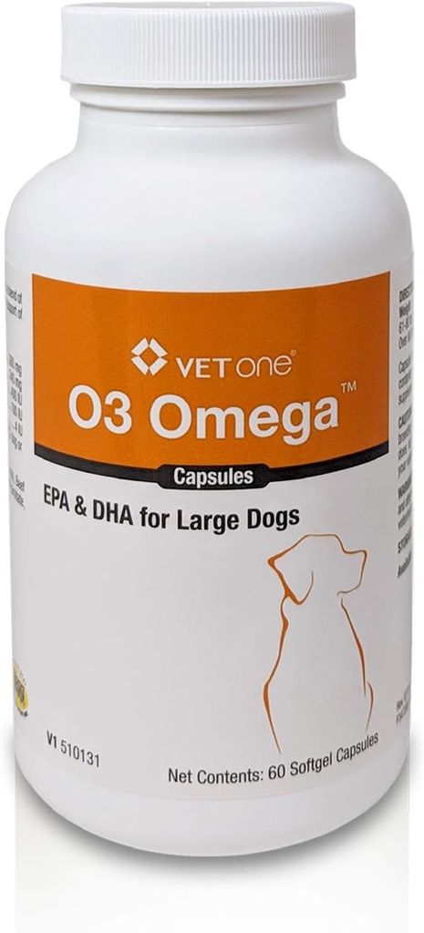 VetOne 03 Omega Soft Gel 60 Count Caps für große Hunde