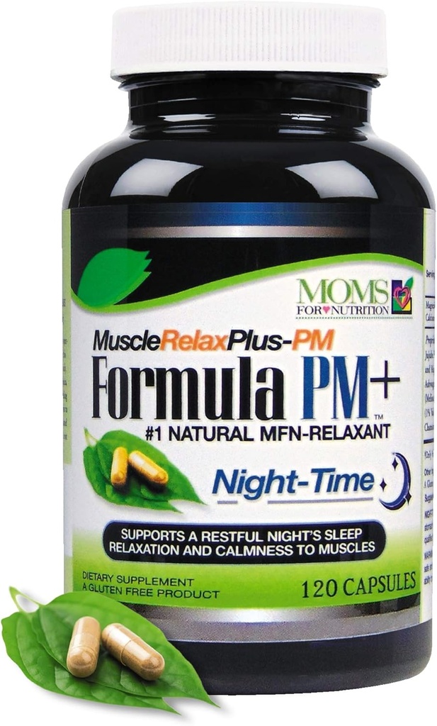 Formule de relaxation musculaire nocturne – Plus de 1 500mg Relaxeur de force avec glycinate de magnésium – Sans gluten – 120 capsules