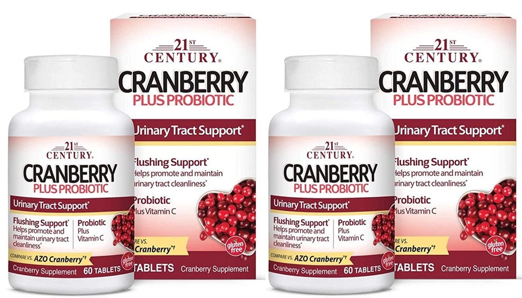 Cranberry Plus Probiotic Tablets aus dem 21. Jahrhundert,2 Count