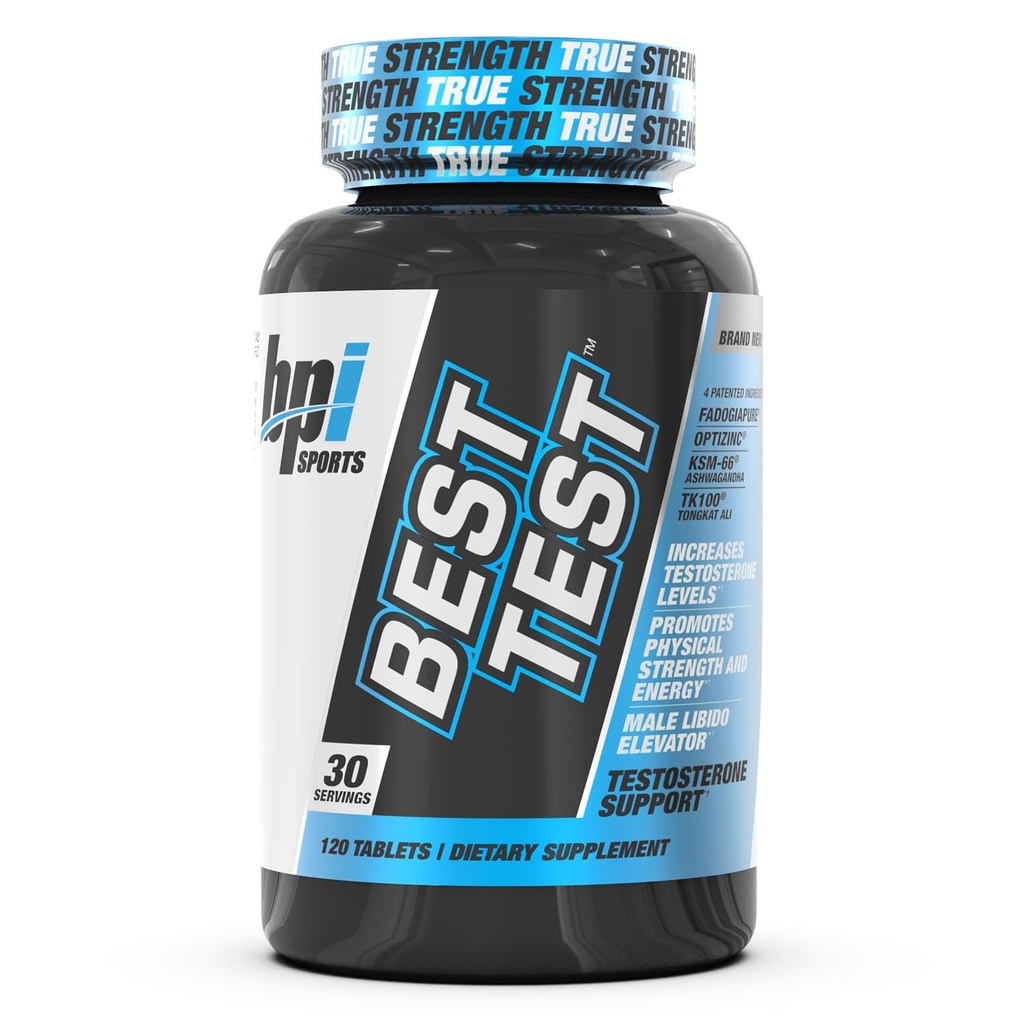 BPI Sports Best Test - Testosterone Booster per gli uomini - Muscle Recovery & Metabolism Support, Integratore di testosterone naturale per gli uomini, Migliora Stamina, Energy & Performance - 30 Serve