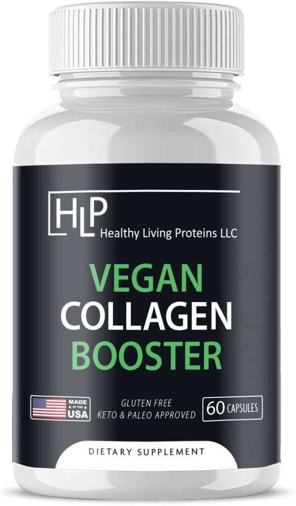 Vie saine Protéines de Colagène Végétalien Booster Aide à soutenir et stimuler le collagène dans votre système pour les cheveux sains, la peau, les ongles, végétalien, végétarien, kéto, paléo, sans gluten (60 Nombre)