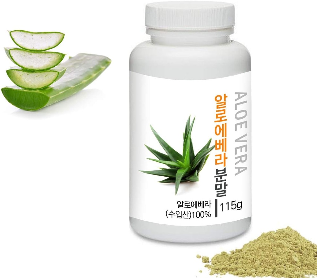 [Medicinal Herbal Powder] Prince Natural Aloe Vera Extract Powder 프린스 알로에베라 농축 분말, 4.0oz / 115g (Aloe Vera/알로에베라)