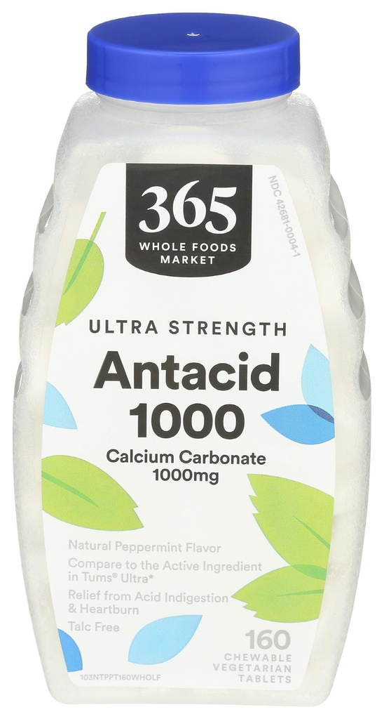 365 da Whole Foods Market Ultra-Strength Peppermint Antacid, 160 CT