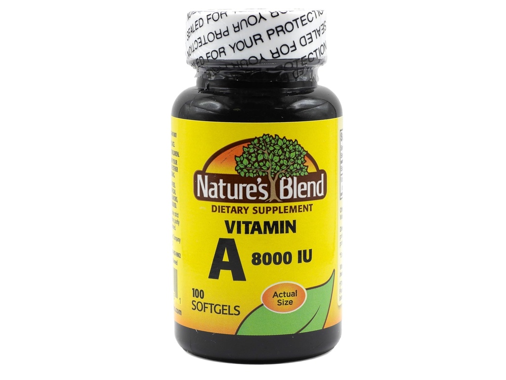Vitamina A 8000 IU - 100 Softgels - Supporta la salute degli occhi, Funzione immunitaria per il supporto della visione