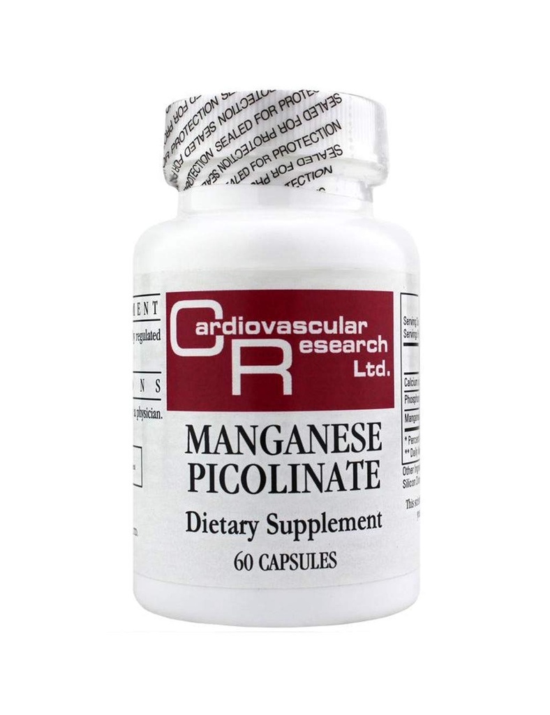 Cardiovascular Research Manganese Picolinate, White, 60 Count