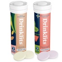 Bevande Ginger-Lime Electrolyte Hydration & Strawberry Immunity Tablets (2) Tube Combo Pack | Great Taste – Gluten Free – Daily Use | 20 Servings (10 compresse per tubo)