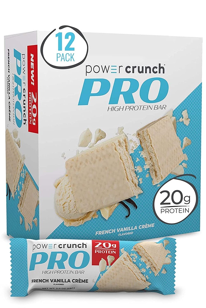 Power Crunch PRO, French Vanilla Crème, 2 Ounces (12 Count)