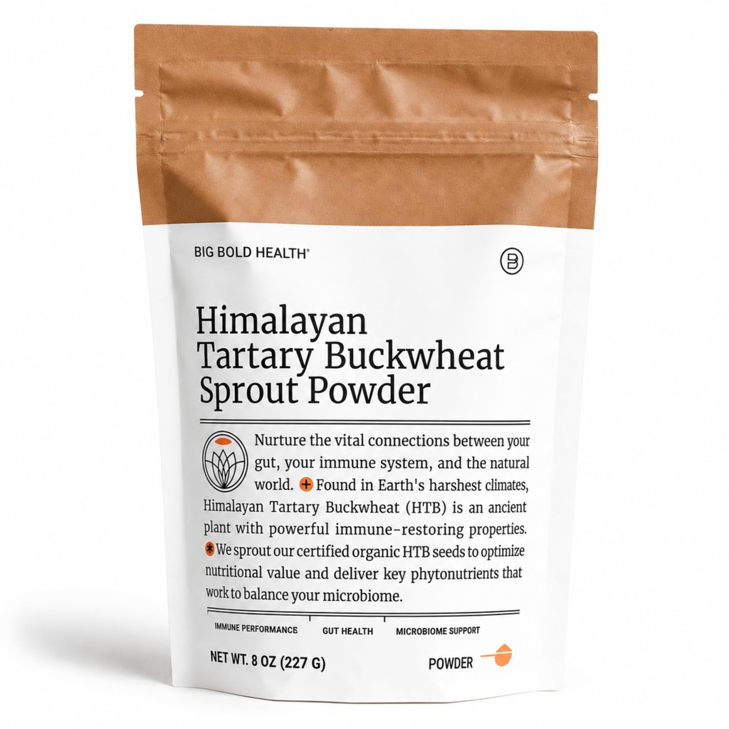 BIG Bold Health Himalayan Tartary Sprout Powder - Immune Support Superfood avec 200x Plus de polyphénols, fibre prébiotique, non OGM, sans gluten, sans céréales, végétarien, 30 portions