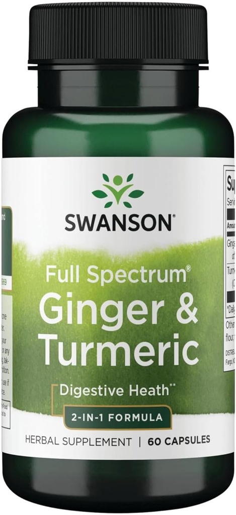 Swanson Full Spectrum Ginger & Turmeric 60 Kapseln