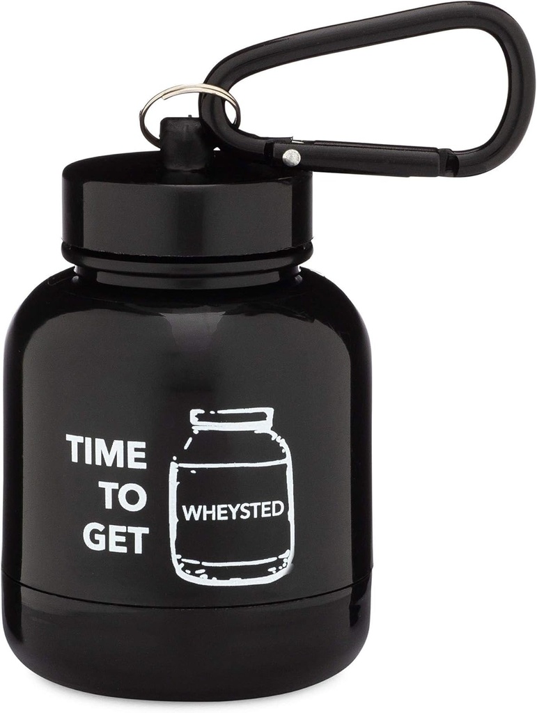 ONMYWHEY - Protein Powder & Supplement Funnel Keychain, Portable To-Go Container for The Gym, Workouts, Fitness, & Travel - TSA Approvato, tempo per ottenere Wheysted