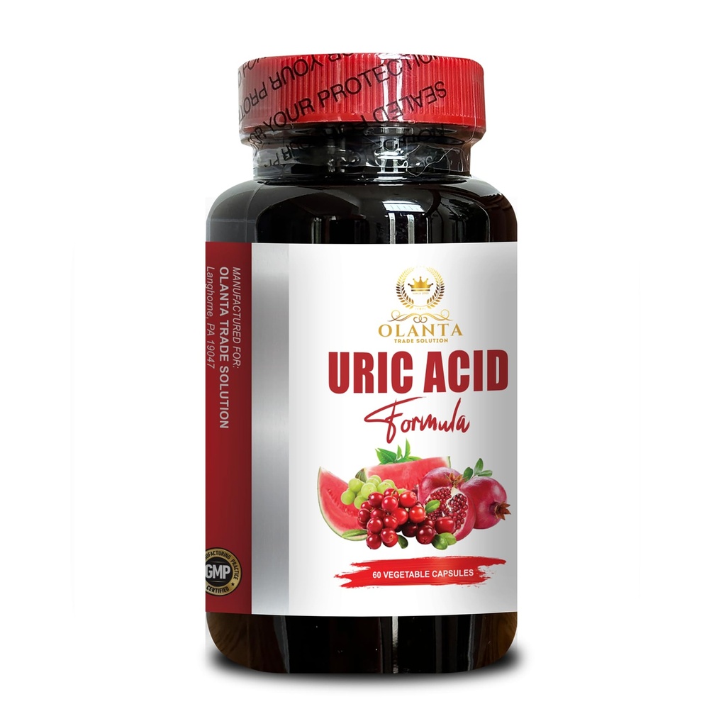Formula di acido URIC - Supplemento di sostegno dell'acido urico premium, team di melograno e currico fino a livelli elevati di acido urico - 1 bottiglia 60 capsule