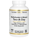 California Oro Nutrizione Multivitamina e Minerale con Methyl B12, Vitamina C, L-MethylFolate e Bio-Quercetin, Two-A-Day, 180 Veggie Capsule