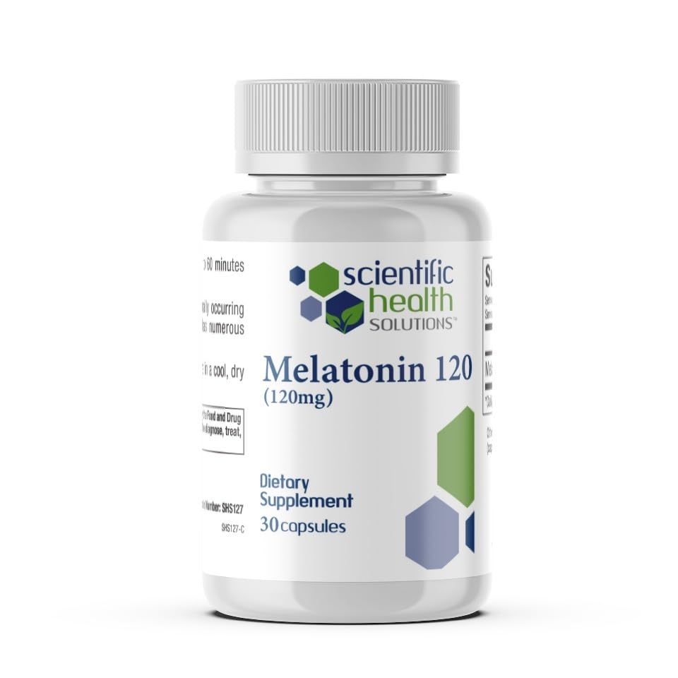 Melatonina 120mg | Melatonina mono-polvere in capsule Easy-to-Swallow | Vegan, Non-GMO & Gluten-Free | Melatonina ad alta resistenza US-Made
