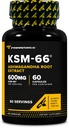 Primaforce KSM-66 Extrait de racine Ashwagandha (600mg) 60 Capsules de Veggie - 5% Witanolides avec BioPerine