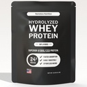 Polvere di proteine del siero di latte idrolizzata - Idroslato concentrato di proteine del siero non aromatizzato, polvere di proteine della pianura - senza glutine, 24g proteine per porzione, 1 lb (pacchetto di 1)