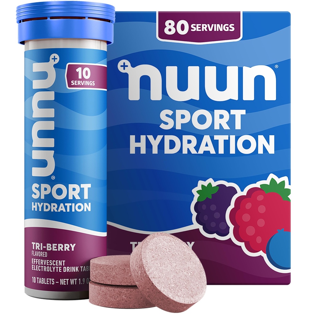 Nuun, Electrolyte Drink Tabs Tri Berry, 8 Count, 1.9 Ounce