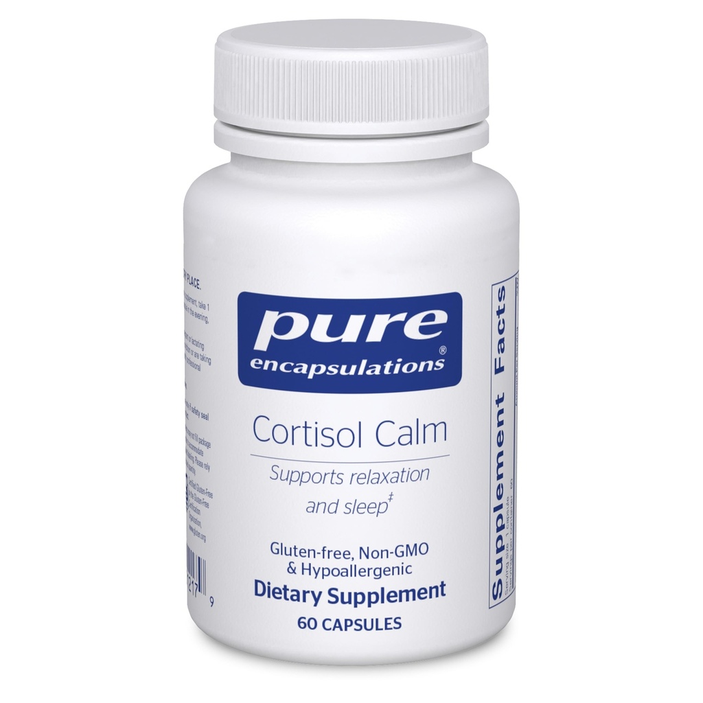 Pure Encapsulations Cortisol Calm - Unterstützt Cortisol Gesundheit & Entspannung - Enthält Ashwagandha & L-Theanine - Restful Sleep - 60 Kapseln