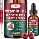 Vitamin B12 Complex 5000 mcg | Vegan B12 Flüssigkeitstropfen Sublingual Supplement | Methylcobalamin w/Folate, Biotin, Vitamin C, B3, B5, B6, & B8 für lang anhaltende Energie und gesunden Stoffwechsel, 2 fl. oz.