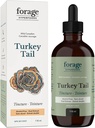 Forage Hyperfoods- Alcohol-Free Canadian Tail Mushroom Superfood Liquid Supplemento Tintura, Vegan, Non OGM, Immune System e Gut Health Support, 118ML
