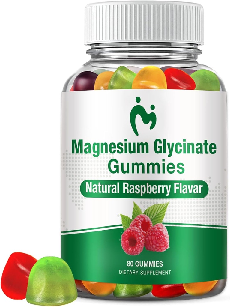 Magnesio Glycinate Gummies per Adulti e Bambini, 1 Pacchetti calma Magnesio Gummies per il sonno, Magnesio Malato malata 400mg, Stress & Muscle Relief, Magnesio Potassium Supplement