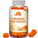 Curcumina e Ginger Chewable Gummies per adulti e bambini. Vegan Friendly, Kosher & Halal, Gluten Free, Non OGM. 60 Conte