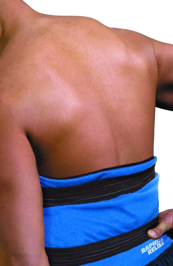 Compressori a caldo e a freddo riutilizzabili deluxe del rilievo rapido - Grande pacchetto di terapia a freddo del pacchetto flessibile del ghiaccio per la schiena e il dolore del corpo con cinghia regolabile, congelare o a microonde
