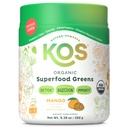 KOS Organic Superfood Greens Powder - Gut Health von Prebiotic Fiber, Supergreens and Adaptogens - USDA Certified Organic, Made in a GMP Certified Facility - 28 Servis Mango