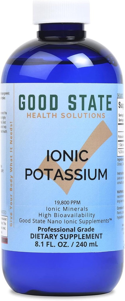 Good State Liquid Ionic Kalium (48 Portionen bei 99 mg elementar, plus 2 mg Fulvosäure - 8 fl oz)