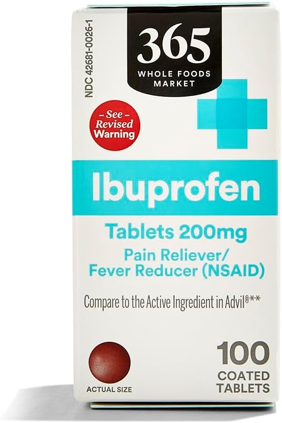 365 Comprimés de valeur quotidienne Ibuprofène 200mg, 100 ct
