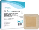 MedVance TM Silikon - Bordered Silicone Adhesive Foam Dressing Größe 4"x4" (2.7"x2.7" Pad), Box von 5 Dressings