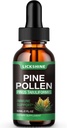 1 Packung Kiefer Pollen Tinktur - Organische Kiefer Pollen Pulver Flüssig Tropfen Extrakt für Immununterstützung, Zucker freie natürliche Kräuterergänzung - Vegan Kiefer Pollen Tropfen 2 Fl.Oz.