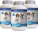 PET SUPPLEMENTARI & NUTRITION LLC Cappotti per cani - Dog Hair and Coat Complex - Itch Relief - Supporto immunitario - Vitamine e minerali - Dog Vitamin e - 3 Bottiglie (180 Trattamenti)
