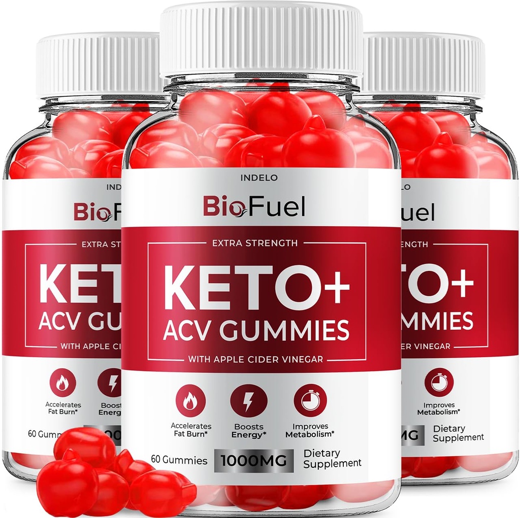(3 Pack) Bio Fuel Keto ACV Gummies - Advanced Formula BioFuel Keto Plus ACV Gummies Aceto di Mela Aceto Bio ACV, Gestione del Peso Gummies Integratori Dietetici Donna (180 Gummies)