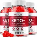 (3 Pack) Bio Fuel Keto ACV Gummies - Advanced Formula BioFuel Keto Plus ACV Gummies Aceto di Mela Aceto Bio ACV, Gestione del Peso Gummies Integratori Dietetici Donna (180 Gummies)