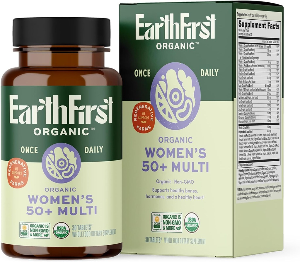 Einmal täglich Multivitamin für Frauen 50+, unterstützt Knochenstärke, Energie und Herzgesundheit, 30 Zähler