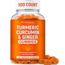 Kurkumagummis für Erwachsene und Kinder | Max Stärke Kurkuma und Ginger Ergänzung | Vegan Bio Natürliche Kurkuma Gummis für allgemeine Gesundheit | Beste Curcumin Ergänzung mit Ginger