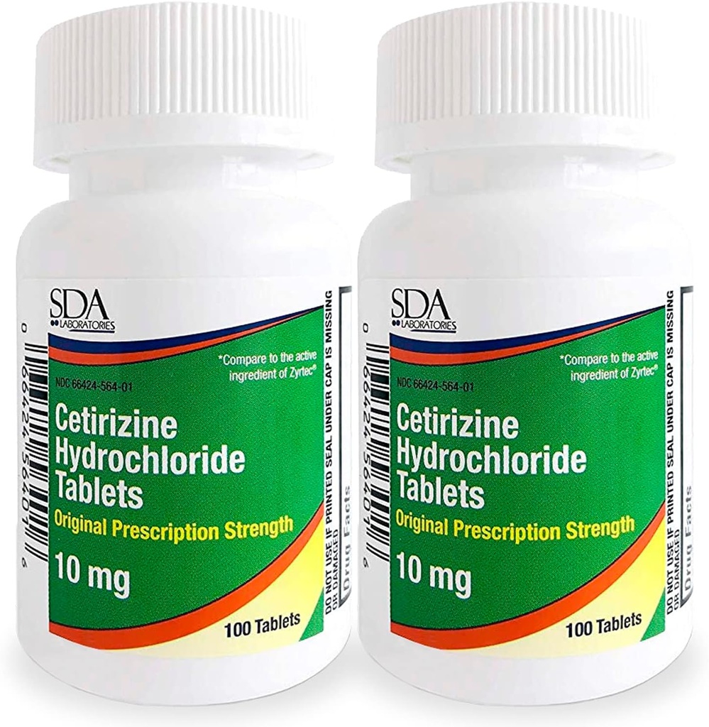 LABORATOIRES DE LA SDA Toute la journée 24-heure Allergie Médecine 100 Comte Antihistamine pour Allergies, Pollen, Fièvre de Hay, Yeux secs, Itchy