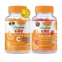 Vitamina C Bambini + Calcio con Vitamina D Bambini, Gummies Bundle - Grande Assaggio, Integratore di Vitamina, Senza Glutine, GMO Libero, Gomma Chewable