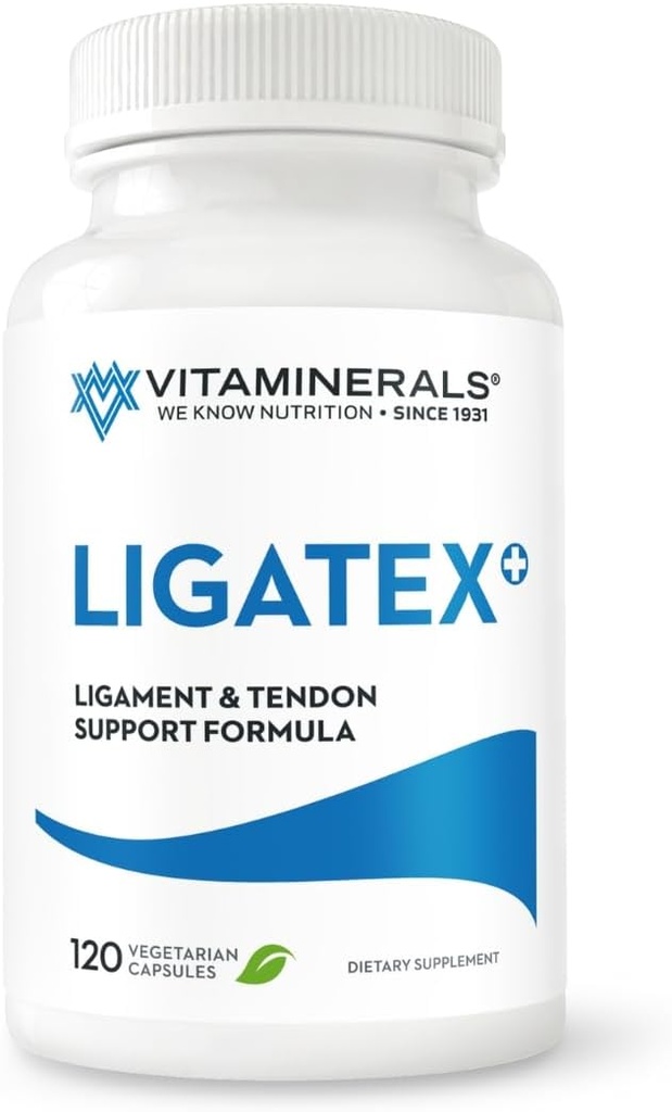 Vitaminerals® 18 Ligatex Plus | Ligament & Tendon Support* | Collagen I (Halal) | Turmeric | Manganese | 120 Caps Veggie