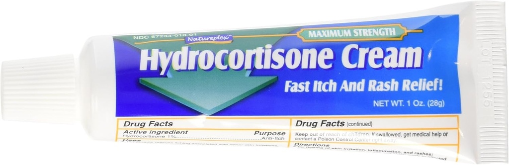 Naturalplex Hydrocortisone 1% Crema, 1 oncia (Pack of 3)