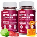 (2 Confezione) Keto ACV Gummies1500MG Aceto di sidro di mele di Keto Gummies formulato con polvere di succo di barbabietola di melograno B12 Vegan Non OGM 120 gommoni