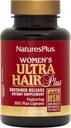 NaturesPlus Women's Ultra Hair Plus, Rilascio Accolto - 60 compresse - Integratore di Crescita dei Capelli All-Natural - con Biotin - Promuove Capelli Sani, Pelle & Nails - Senza Glutine - 30 Serve