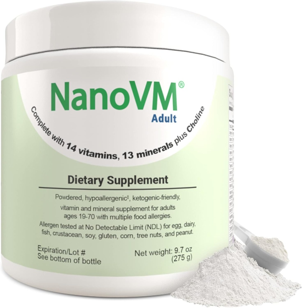 Erwachsene, Allergen-freie Vitamin-Ergänzungen, Frauen und Männer Multivitamine mit 13 Vitaminen & 13 Mineralien, Unflavored Multivitamin Powder, Low-Carb Erwachsene Multivitamine, 275g - Solace Nutrition