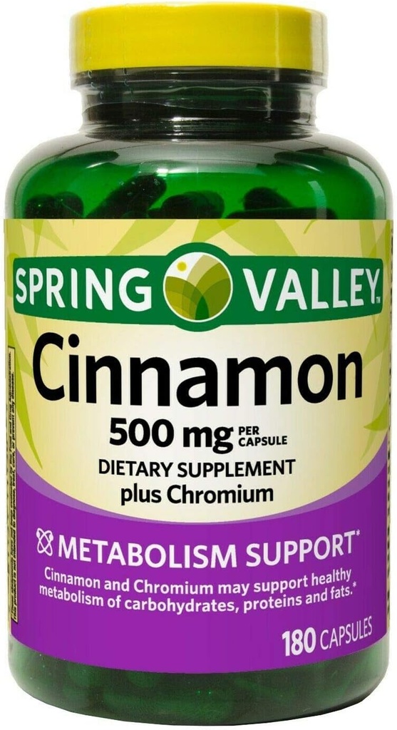 Spring Valley Cinnamon 500mg Stoffwechselunterstützung