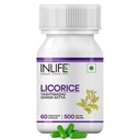 INLIFE Licorice Root Extract (Yasthimadhu) Standardisiert auf >20% Glycyrrhizinic Acid Supplement, 500 mg - 60 vegetarische Kapseln